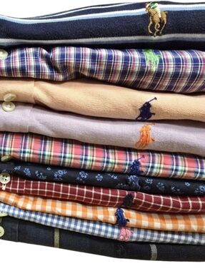 10pc Bundle Polo Ralph Lauren Long Sleeves Button Down Shirts Sz Xl